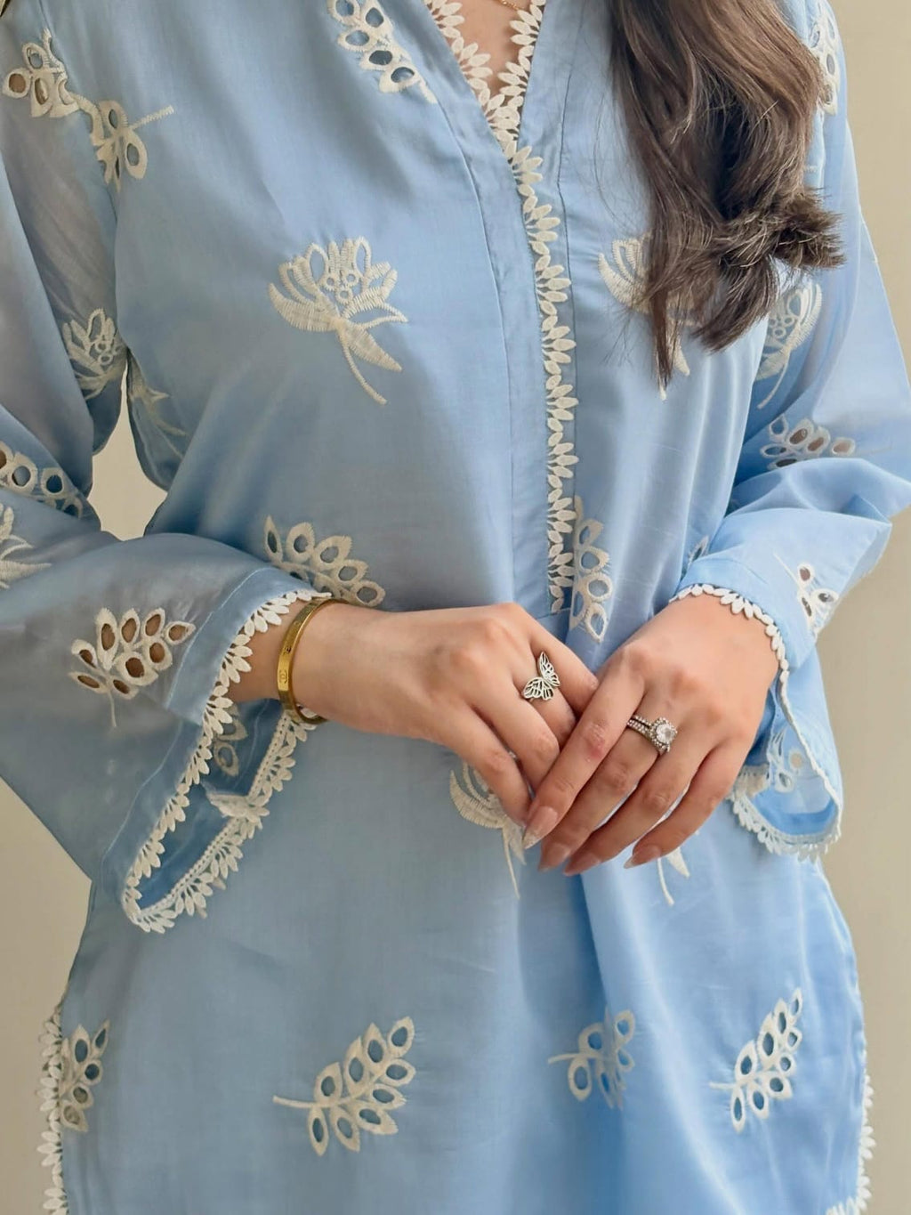 Ocean sky embroidered Co_ord