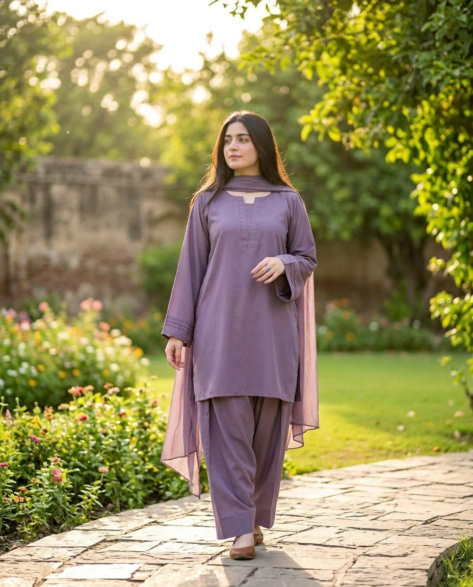Lilac orchid 3pc