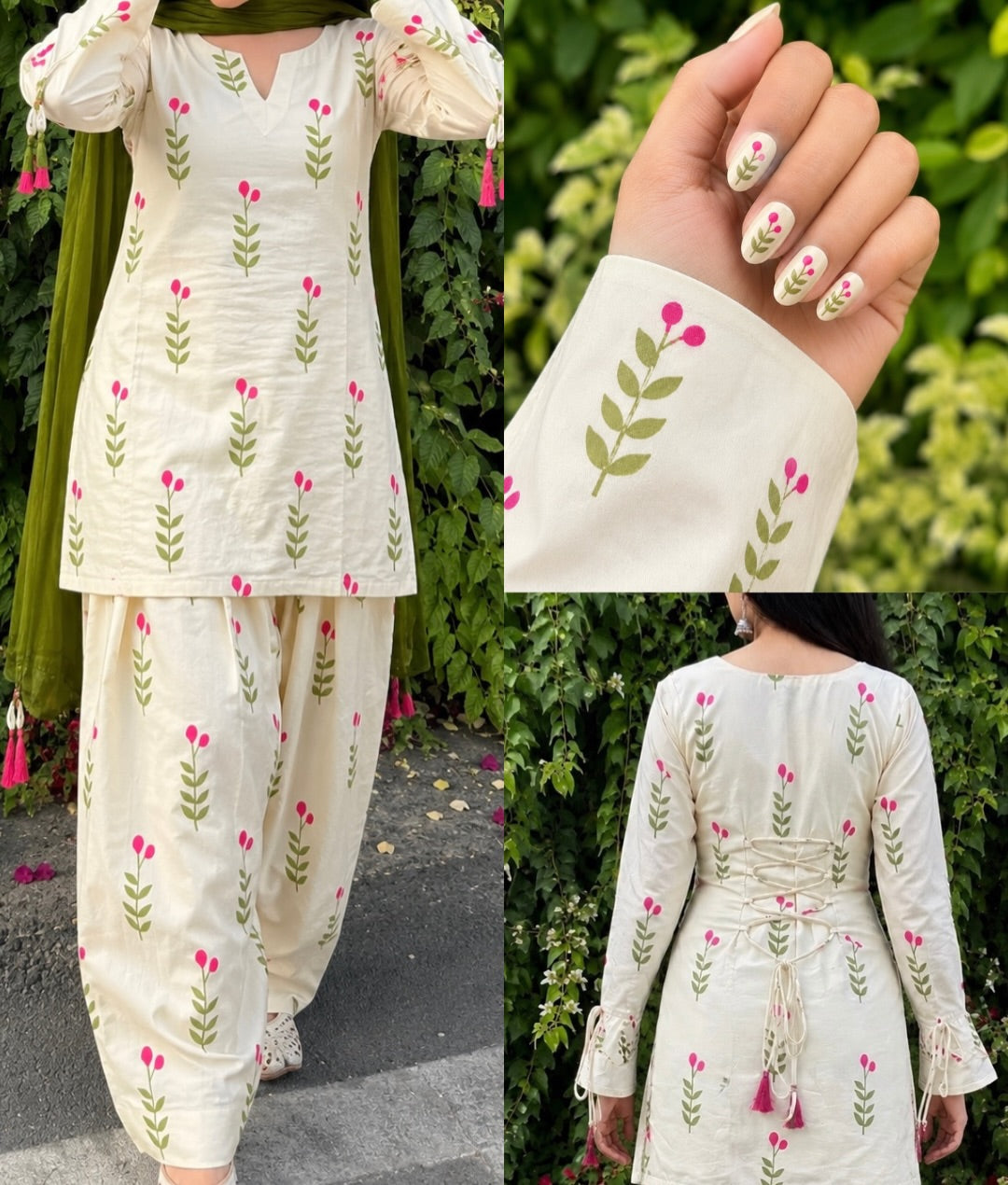 Indian Kurti With Farshi shalwar  3pc stitch